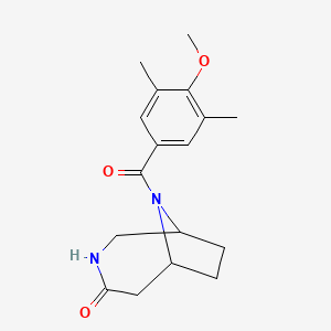 9-(4-Methoxy-3,5-dimethylbenzoyl)-3,9-diazabicyclo[4.2.1]nonan-4-one