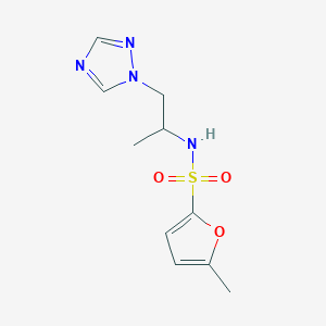 5-methyl-N-[1-(1,2,4-triazol-1-yl)propan-2-yl]furan-2-sulfonamide