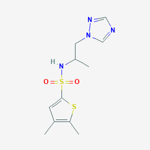 4,5-dimethyl-N-[1-(1,2,4-triazol-1-yl)propan-2-yl]thiophene-2-sulfonamide