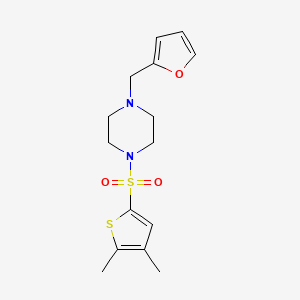 1-(4,5-Dimethylthiophen-2-yl)sulfonyl-4-(furan-2-ylmethyl)piperazine