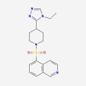 5-[4-(4-Ethyl-1,2,4-triazol-3-yl)piperidin-1-yl]sulfonylisoquinoline