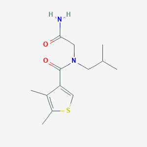 N-(2-amino-2-oxoethyl)-4,5-dimethyl-N-(2-methylpropyl)thiophene-3-carboxamide