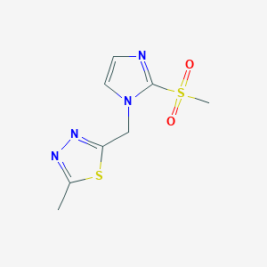 2-Methyl-5-[(2-methylsulfonylimidazol-1-yl)methyl]-1,3,4-thiadiazole