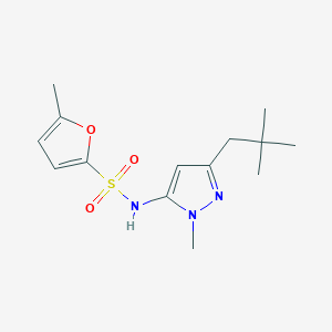 N-[5-(2,2-dimethylpropyl)-2-methylpyrazol-3-yl]-5-methylfuran-2-sulfonamide