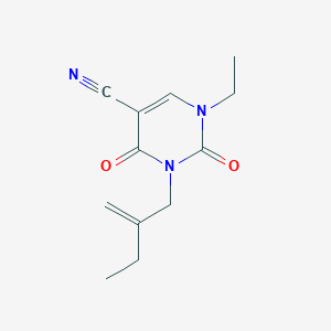 1-Ethyl-3-(2-methylidenebutyl)-2,4-dioxopyrimidine-5-carbonitrile