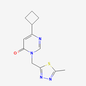 6-Cyclobutyl-3-[(5-methyl-1,3,4-thiadiazol-2-yl)methyl]pyrimidin-4-one