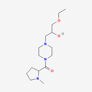 molecular formula C15H29N3O3 B7058816 [4-(3-Ethoxy-2-hydroxypropyl)piperazin-1-yl]-(1-methylpyrrolidin-2-yl)methanone 