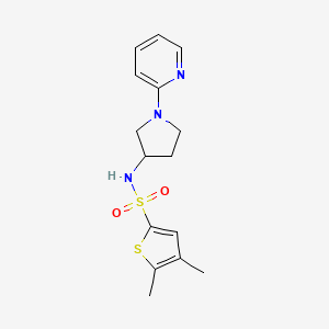 4,5-dimethyl-N-(1-pyridin-2-ylpyrrolidin-3-yl)thiophene-2-sulfonamide