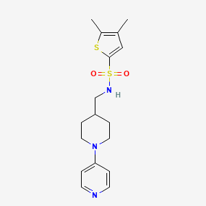 4,5-dimethyl-N-[(1-pyridin-4-ylpiperidin-4-yl)methyl]thiophene-2-sulfonamide