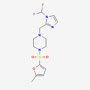 1-[[1-(Difluoromethyl)imidazol-2-yl]methyl]-4-(5-methylfuran-2-yl)sulfonylpiperazine