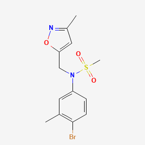 N-(4-bromo-3-methylphenyl)-N-[(3-methyl-1,2-oxazol-5-yl)methyl]methanesulfonamide