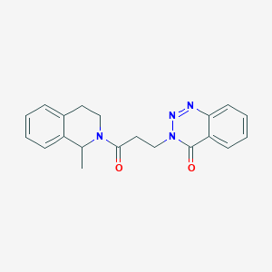 3-[3-(1-methyl-3,4-dihydro-1H-isoquinolin-2-yl)-3-oxopropyl]-1,2,3-benzotriazin-4-one