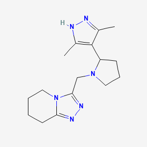 3-[[2-(3,5-dimethyl-1H-pyrazol-4-yl)pyrrolidin-1-yl]methyl]-5,6,7,8-tetrahydro-[1,2,4]triazolo[4,3-a]pyridine