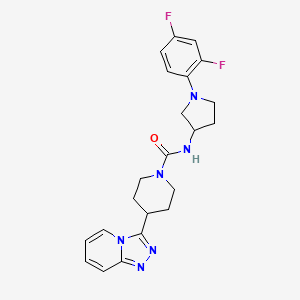 N-[1-(2,4-difluorophenyl)pyrrolidin-3-yl]-4-([1,2,4]triazolo[4,3-a]pyridin-3-yl)piperidine-1-carboxamide