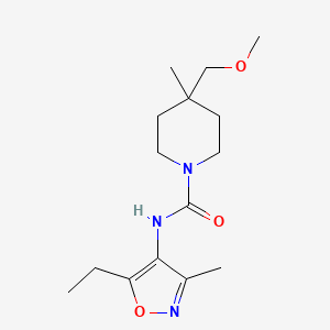 N-(5-ethyl-3-methyl-1,2-oxazol-4-yl)-4-(methoxymethyl)-4-methylpiperidine-1-carboxamide