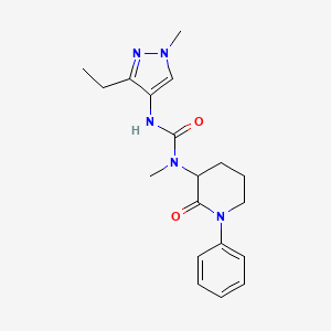 3-(3-Ethyl-1-methylpyrazol-4-yl)-1-methyl-1-(2-oxo-1-phenylpiperidin-3-yl)urea