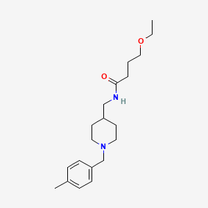 molecular formula C20H32N2O2 B7058960 4-ethoxy-N-[[1-[(4-methylphenyl)methyl]piperidin-4-yl]methyl]butanamide 