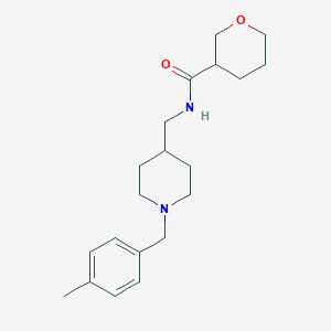 N-[[1-[(4-methylphenyl)methyl]piperidin-4-yl]methyl]oxane-3-carboxamide