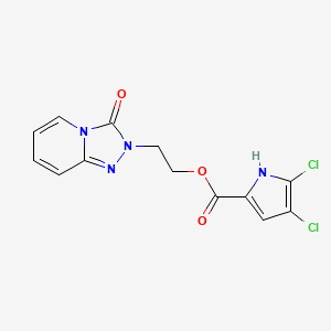 molecular formula C13H10Cl2N4O3 B7058990 2-(3-oxo-[1,2,4]triazolo[4,3-a]pyridin-2-yl)ethyl 4,5-dichloro-1H-pyrrole-2-carboxylate 