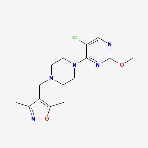 4-[[4-(5-Chloro-2-methoxypyrimidin-4-yl)piperazin-1-yl]methyl]-3,5-dimethyl-1,2-oxazole