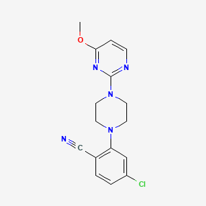 4-Chloro-2-[4-(4-methoxypyrimidin-2-yl)piperazin-1-yl]benzonitrile