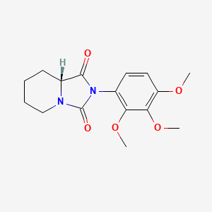 (8aR)-2-(2,3,4-trimethoxyphenyl)-6,7,8,8a-tetrahydro-5H-imidazo[1,5-a]pyridine-1,3-dione