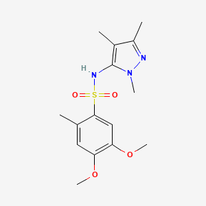 4,5-dimethoxy-2-methyl-N-(2,4,5-trimethylpyrazol-3-yl)benzenesulfonamide