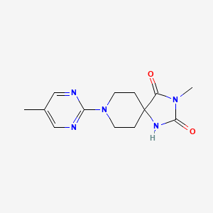 molecular formula C13H17N5O2 B7059127 3-Methyl-8-(5-methylpyrimidin-2-yl)-1,3,8-triazaspiro[4.5]decane-2,4-dione 