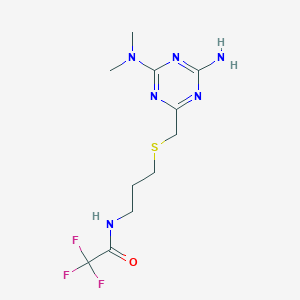 N-[3-[[4-amino-6-(dimethylamino)-1,3,5-triazin-2-yl]methylsulfanyl]propyl]-2,2,2-trifluoroacetamide