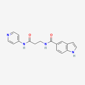 N-[3-oxo-3-(pyridin-4-ylamino)propyl]-1H-indole-5-carboxamide