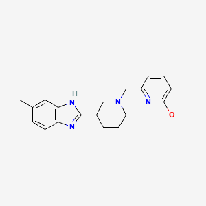 2-[1-[(6-methoxypyridin-2-yl)methyl]piperidin-3-yl]-6-methyl-1H-benzimidazole