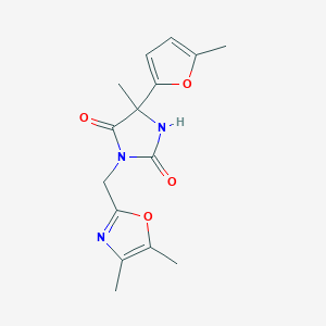 3-[(4,5-Dimethyl-1,3-oxazol-2-yl)methyl]-5-methyl-5-(5-methylfuran-2-yl)imidazolidine-2,4-dione