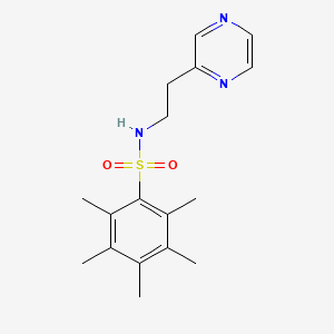 2,3,4,5,6-pentamethyl-N-(2-pyrazin-2-ylethyl)benzenesulfonamide