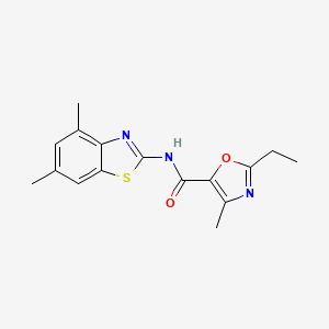 N-(4,6-dimethyl-1,3-benzothiazol-2-yl)-2-ethyl-4-methyl-1,3-oxazole-5-carboxamide