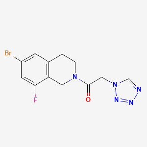 1-(6-bromo-8-fluoro-3,4-dihydro-1H-isoquinolin-2-yl)-2-(tetrazol-1-yl)ethanone