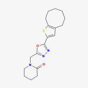 1-[[5-(4,5,6,7,8,9-Hexahydrocycloocta[b]thiophen-2-yl)-1,3,4-oxadiazol-2-yl]methyl]piperidin-2-one