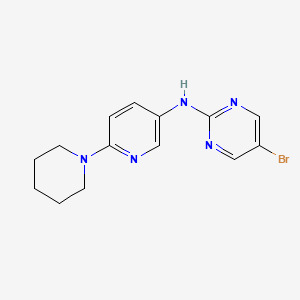 5-bromo-N-(6-piperidin-1-ylpyridin-3-yl)pyrimidin-2-amine