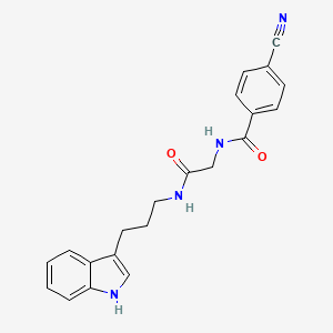 4-cyano-N-[2-[3-(1H-indol-3-yl)propylamino]-2-oxoethyl]benzamide