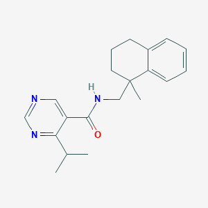 N-[(1-methyl-3,4-dihydro-2H-naphthalen-1-yl)methyl]-4-propan-2-ylpyrimidine-5-carboxamide