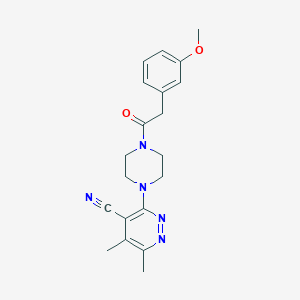 3-[4-[2-(3-Methoxyphenyl)acetyl]piperazin-1-yl]-5,6-dimethylpyridazine-4-carbonitrile