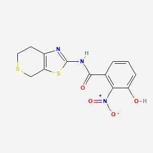 N-(6,7-dihydro-4H-thiopyrano[4,3-d][1,3]thiazol-2-yl)-3-hydroxy-2-nitrobenzamide