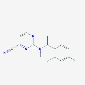 2-[1-(2,4-Dimethylphenyl)ethyl-methylamino]-6-methylpyrimidine-4-carbonitrile