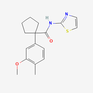 1-(3-methoxy-4-methylphenyl)-N-(1,3-thiazol-2-yl)cyclopentane-1-carboxamide