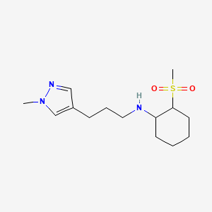 N-[3-(1-methylpyrazol-4-yl)propyl]-2-methylsulfonylcyclohexan-1-amine