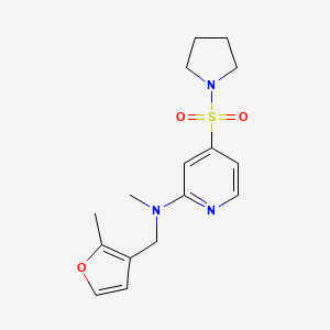 N-methyl-N-[(2-methylfuran-3-yl)methyl]-4-pyrrolidin-1-ylsulfonylpyridin-2-amine