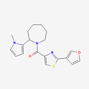 [2-(Furan-3-yl)-1,3-thiazol-4-yl]-[2-(1-methylpyrrol-2-yl)azepan-1-yl]methanone