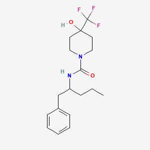 4-hydroxy-N-(1-phenylpentan-2-yl)-4-(trifluoromethyl)piperidine-1-carboxamide