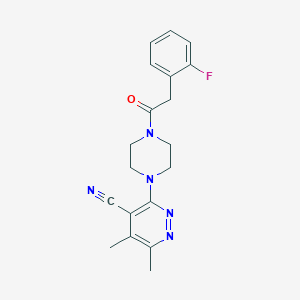 3-[4-[2-(2-Fluorophenyl)acetyl]piperazin-1-yl]-5,6-dimethylpyridazine-4-carbonitrile