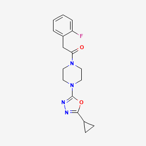 1-[4-(5-Cyclopropyl-1,3,4-oxadiazol-2-yl)piperazin-1-yl]-2-(2-fluorophenyl)ethanone