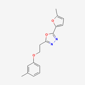 2-(5-Methylfuran-2-yl)-5-[2-(3-methylphenoxy)ethyl]-1,3,4-oxadiazole